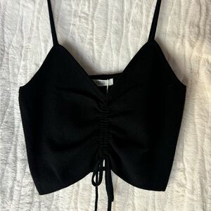 Active USA Black Cropped Tank Top